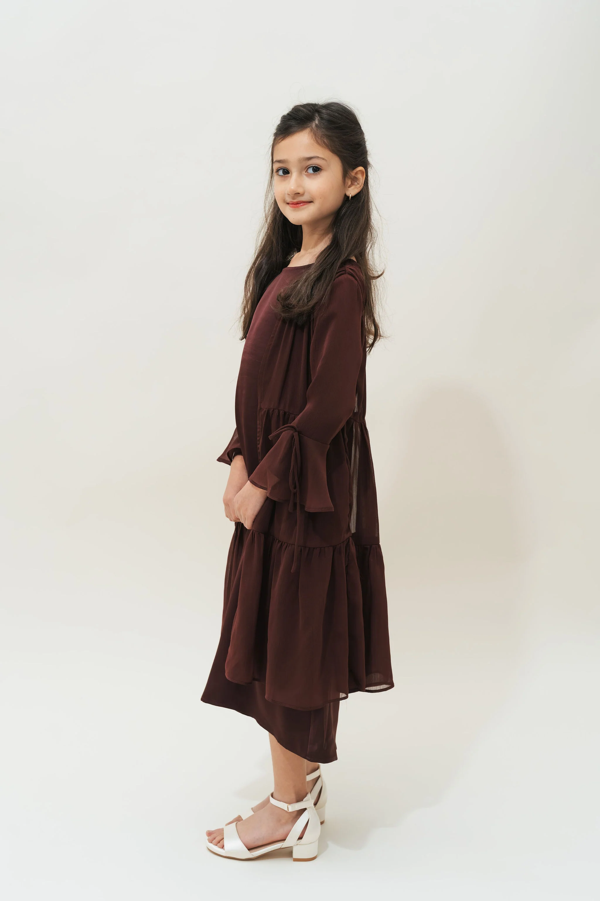 Mini Sofia Abaya Set (Crushed Plum) - Image 2