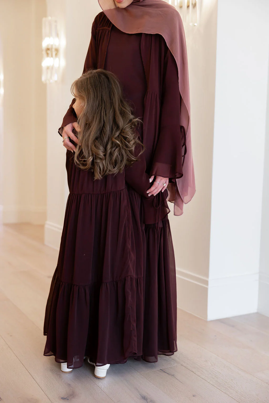 Mini Sofia Abaya Set (Crushed Plum) - Image 4