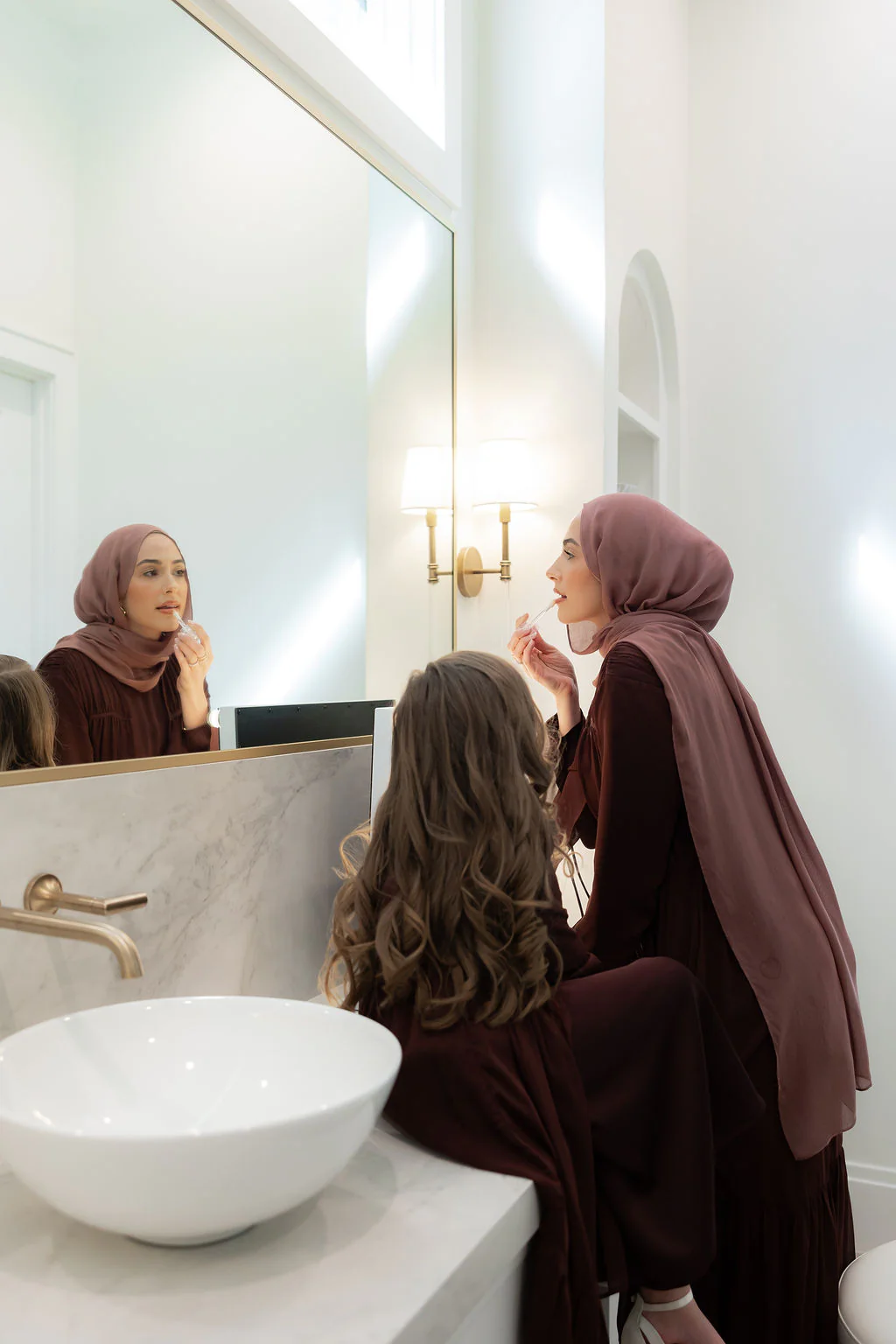 Mini Sofia Abaya Set (Crushed Plum) - Image 5