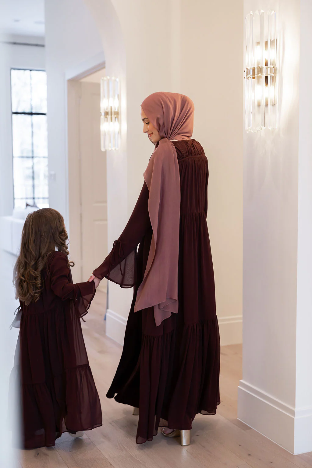 Mini Sofia Abaya Set (Crushed Plum) - Image 6