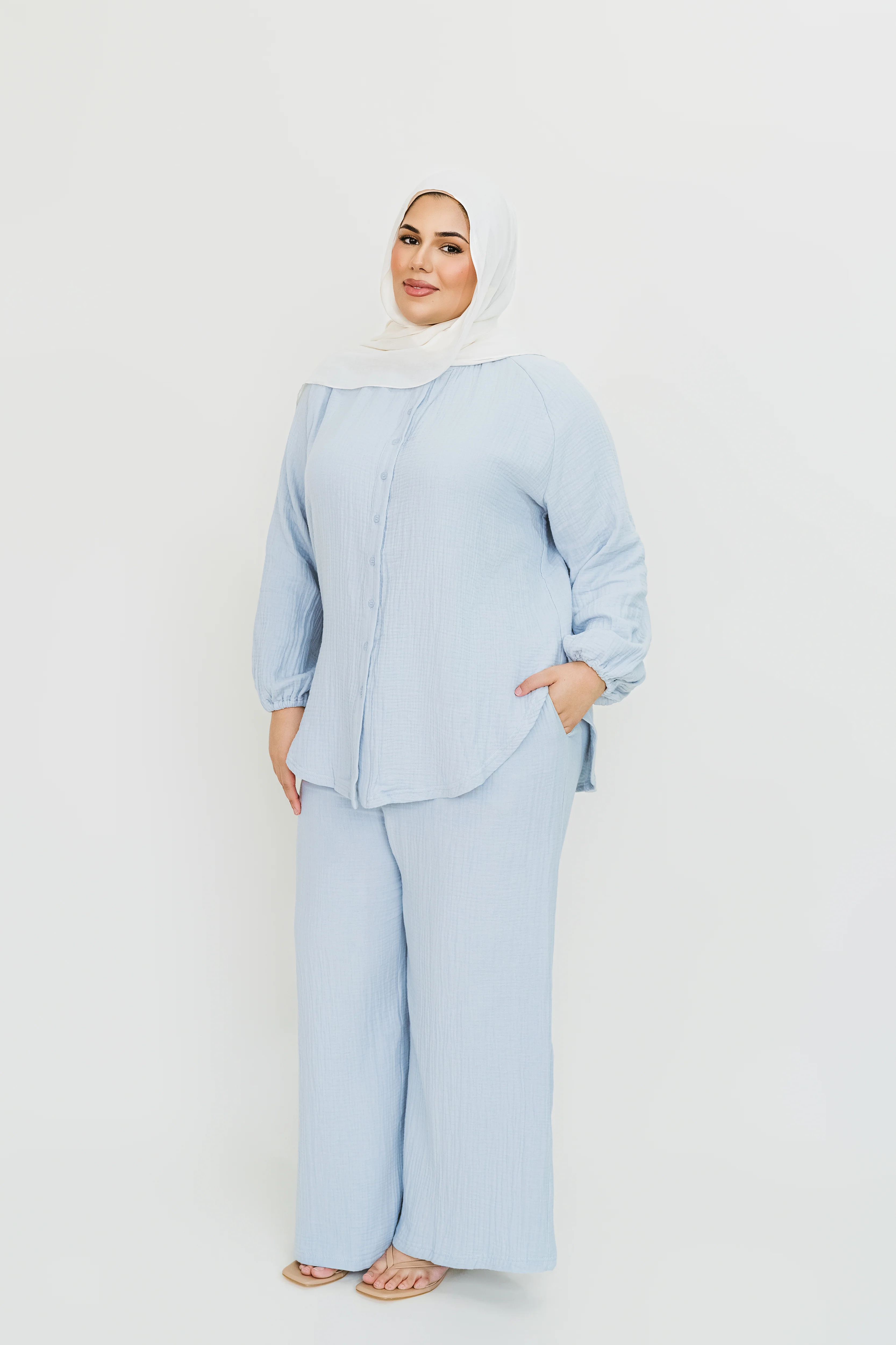 Rima Top & Pant Set (Dusty Blue) - Image 7