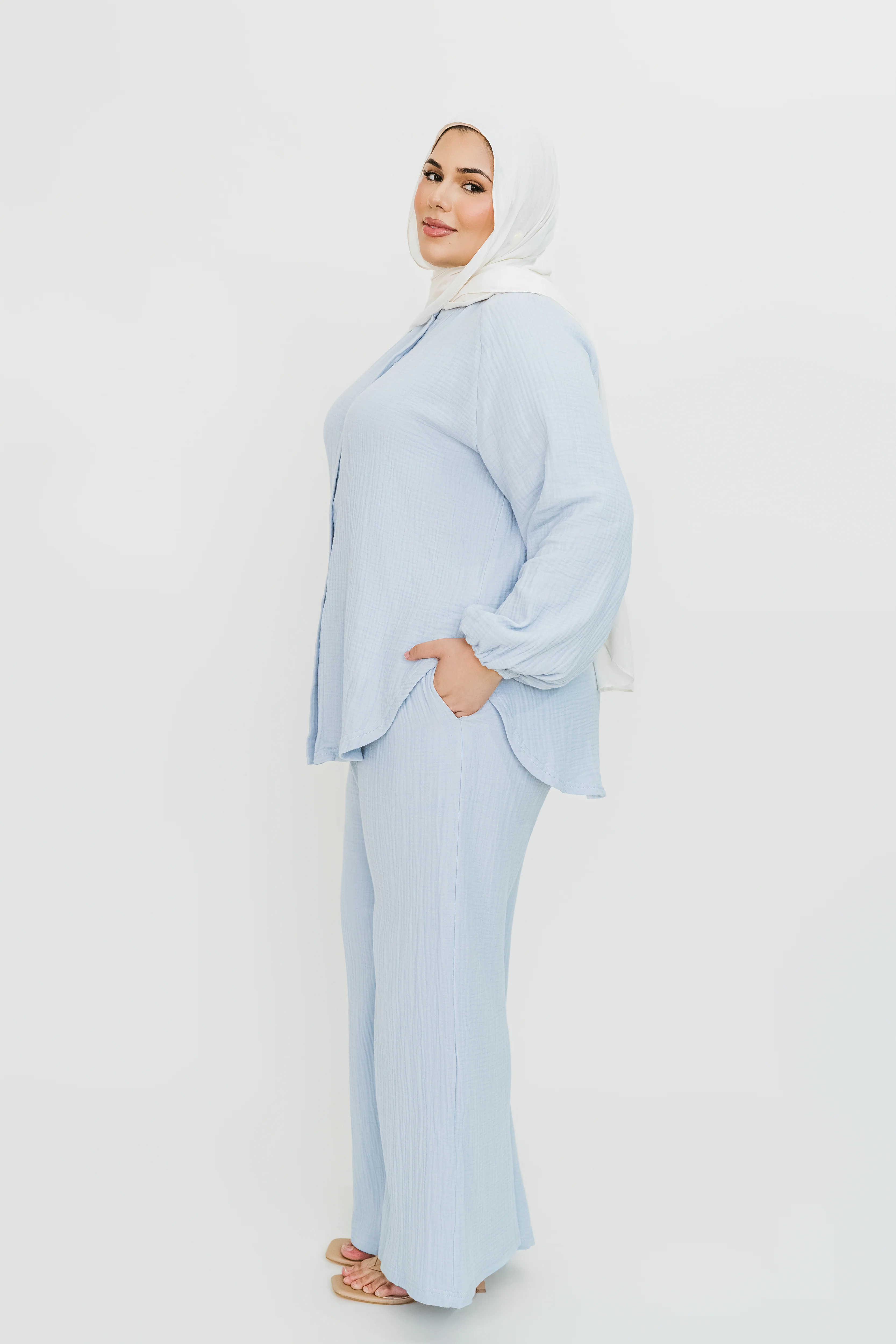Rima Top & Pant Set (Dusty Blue) - Image 8